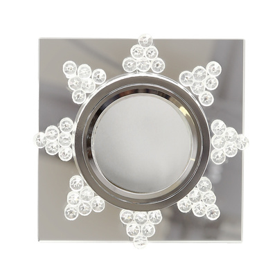 Deckenleuchte Candellux SS20 quadratisches festes transparentes Glas