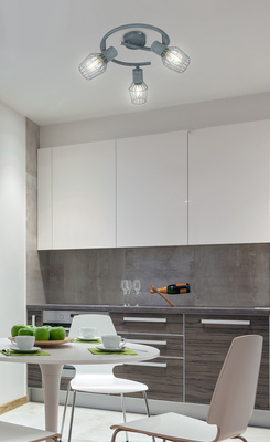 Plafoniera spirala 3X40W E14 gri VIKING 98-68040