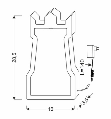tower lampa stołowa dla dziecka led iq kids różowy