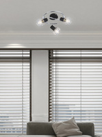 Plafoniera spirala 3X40W E14 negru/crom OSLO 98-61867