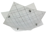 Kaltweiße LED-Deckenleuchte 31 cm Glas Dublos 10-30146