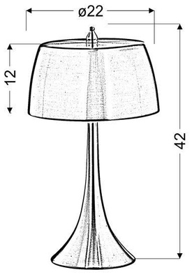 Cabinet Table Lamp Candellux Oxford 41-25173 E14 Gold / Touch /