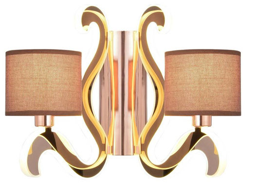 Double wall lamp copper E14 with LED arm Ambrosia Candellux 22-33529