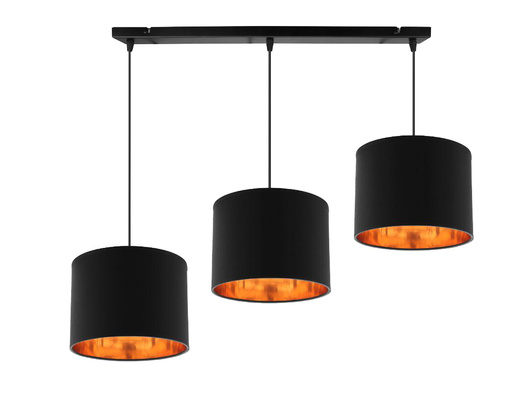 Hängelampe schwarz 3xE27 Candida 33-00736