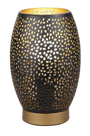 Lampe de table ajourée noire et dorée Venus 41-78315