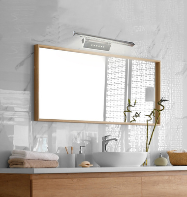 Wandleuchte Wandleuchte 7W LED Dreiecksrohr mit Schalter Chrom FORTE 20-27030