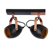 Lampa czarno-miedziana regulowana spot E14 2x40W Anica 92-81797