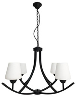 Lampa wiszącza czarno-biała żyrandol 4x60W E27 Londyn 34-38838