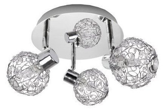 Lampa sufitowa COLLAR reflektor regulowana 3-punktowa do salonu metalowa