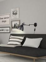 Black adjustable wall lamp 1xE27 Espera 21-85238