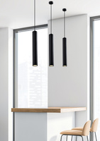 Lampa wisząca tuba Tubo czarna 40 cm GU10 regulowana wysokość