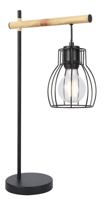 Lampe de table panier noir Bernita 41-80059