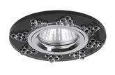Fixare de tavan mr16 ss-19 ch/gp crom rotund sticla grafit