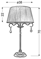 Lampe de table Cabinet Candellux Fiesta 41-15273 E14 Patine