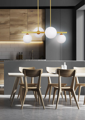 Hanging ceiling lamp brass 4xG9 Kama 34-73426