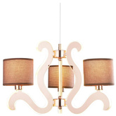 Kupfer-Pendelleuchte 3x40W + LED-Kronleuchter 18,4W Ambrosia Candellux 33-33888