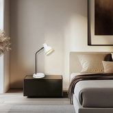Tischlampe schwarz und weiß schlicht Zumba 41-72078