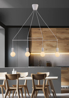 Lampa wisząca Alto biała matowa 4-punktowa nad stół regulowana E27