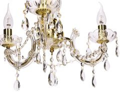 Lustre en cristal doré 3xE14 Maria Teresa 33-94639