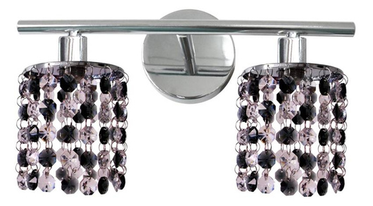 Double chrome wall lamp with black and white crystals 2x40W Royal Candellux 92-36257