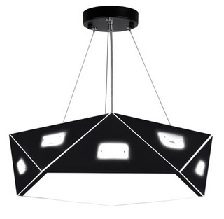 Lampe suspendue noire pentagonale réglable LED 24W Nemezis Candellux 31-64882