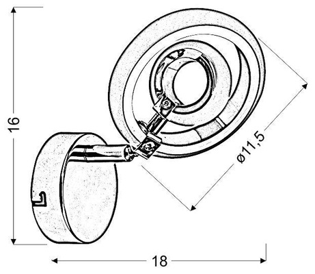Lampa ścienna kinkiet 1X6W LED chrom 3000K CELT 91-62000