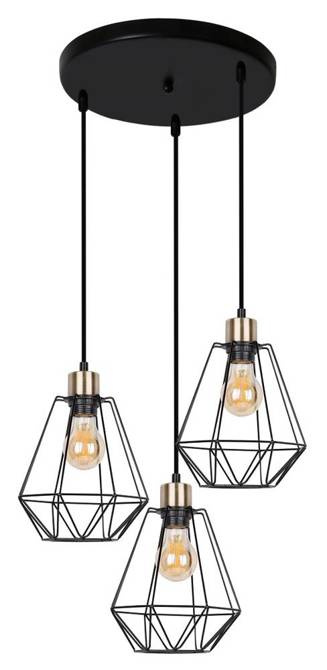 Hanging lamp plate black/wire patina Primo 33-00323