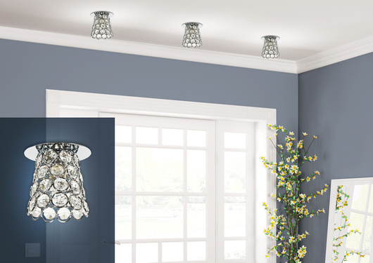 Ceiling luminaire chrome clear crystal 40W G9 SK-72 Candellux 2203966
