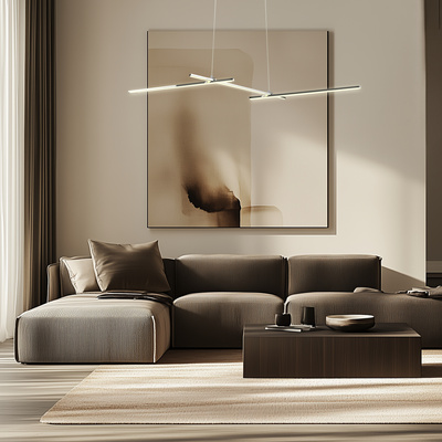 Pendant lamp THASOS LED 23W 103cm chrome