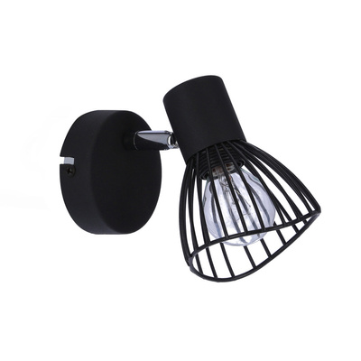 Lampa ścienna kinkiet 1X40W E14 czarny FLY 91-61881