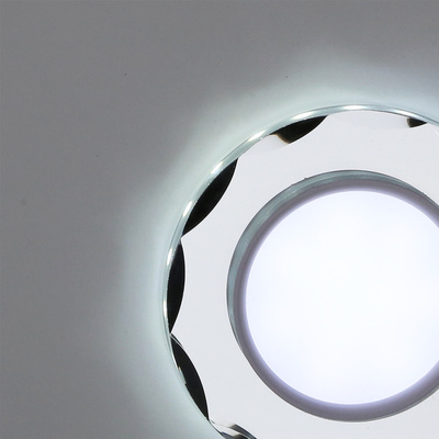 Plafonnier Oeillet Candellux Ssp-25 Ch/Tr+Wh 8W Led 230V Anneau Led Blanc