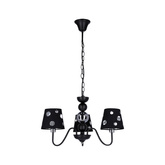 Black chandelier hanging lamp 3xE14 Batley Ledea 50203105