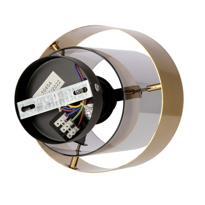 Spiega Plafonnier Laiton Noir E27 Abat-Jour Transparent 31-09487