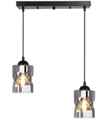 Suspension noir/bande fumée 2xE27 Felis 32-00132