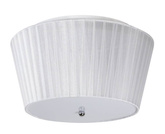 White LED ceiling lamp 3W + 3x40W G9 organza lampshade Camea Candellux 98-56245