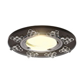 Ceiling fixture mr16 ss-19 ch/gp chrome round graphite glass