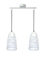 Plafonnier suspendu 2xE27 blanc SABRIN 32-54869