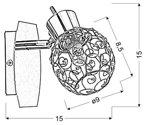 Wall lamp sconce 1X40W G9 chrome HORUS 91-19134