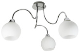 Plafonnier triple suspendu chromé avec abat-jour blanc Nelda Candellux 33-72573