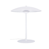 Table lamp LUND in Scandinavian style white plate shade minimalist lamp for living room and bedroom