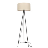 SHANTI floor lamp black 1x40W E27 beige shade 51-38760