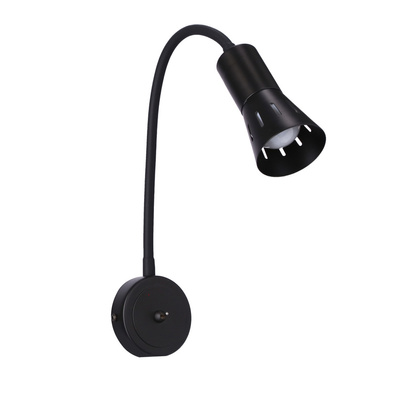 Verstellbare schwarze Wandleuchte am Arm + Schalter Arena Candellux 91-81353