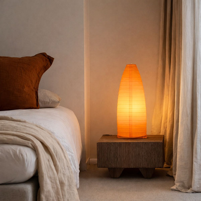 Paper table lamp orange Papyrus 41-88294