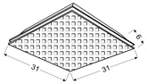 Warme quadratische LED-Spiegeldeckenleuchte Mosaik 10-30627