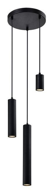 Hanging lamp black plate 3x25W Tubo 33-79084