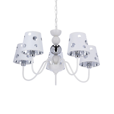 Candelabru alb suspendat 5xE14 Batley Ledea 50205110