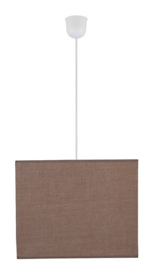 Lampa wisząca z abażurem Basic brązowa kwadratowa nowoczesna do salonu