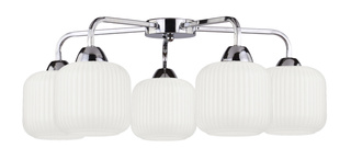 CROMADO lampa sufitowa chromowy 5x60W E27 klosz biały