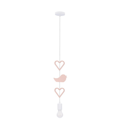 heart bh lampa wisząca 1x20w E27 iq kids różowy