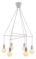 Lampe suspendue blanc mat 6xE27 à deux circuits Alto Candellux 36-70920